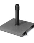 Gray Market Umbrella Steel In Ground Adjustable Umbrella Base With Wheels