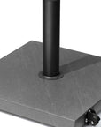Gray Market Umbrella Steel In Ground Adjustable Umbrella Base With Wheels