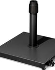 Black Market Umbrella Steel In Ground Adjustable Umbrella Base With Wheels
