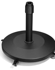 Black Market Umbrella Steel In Ground Adjustable Umbrella Base With Wheels