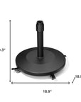 Black Market Umbrella Steel In Ground Adjustable Umbrella Base With Wheels