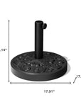 Black Market Umbrella Fillable Steel In Ground Adjustable Umbrella Base