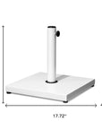White Market Umbrella Fillable Steel In Ground Adjustable Umbrella Base