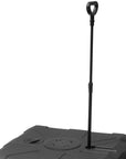 Black Cantilever Umbrella Fillable Steel In Ground Umbrella Base With Wheels