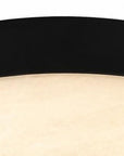 11" Black Metal And Frosted Glass Flush Mount Ceiling Light