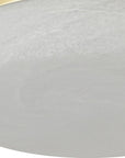 11" Black Metal And Frosted Glass Flush Mount Ceiling Light