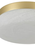 11" Black Metal And Frosted Glass Flush Mount Ceiling Light