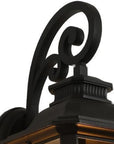 Black Transparent Outdoor Hanging Light With Clear Shades
