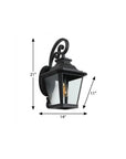 Black Transparent Outdoor Hanging Light With Clear Shades