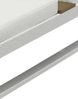 Set of Two White Aluminum Four Position Adjustable Outdoor Chaise Lounges with White Cushion