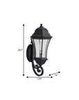 Black Transparent Outdoor Hanging Light With Clear Shades