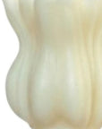 5" Ivory Rose Petals Scented Dimensional Flower Candle Round Novelty