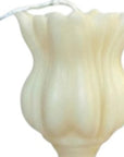 5" Ivory Rose Petals Scented Dimensional Flower Candle Round Novelty