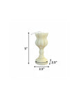 5" Ivory Rose Petals Scented Dimensional Flower Candle Round Novelty