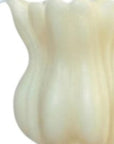 5" Ivory Rose Petals Scented Dimensional Flower Candle Round Novelty