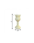 5" Ivory Rose Petals Scented Dimensional Flower Candle Round Novelty