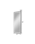64" Black Aluminum Lighted Framed Full Length Mirror