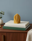 6" Gold Black Ice Scented Dimensional Palm Leaf Candle