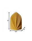 6" Gold Black Ice Scented Dimensional Palm Leaf Candle