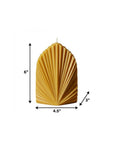 6" Gold Black Ice Scented Dimensional Palm Leaf Candle