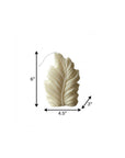 6" Ivory Black Ice Scented Dimensional Feather Candle Novelty Novelty