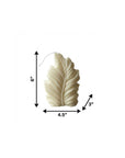 6" Ivory Black Ice Scented Dimensional Feather Candle Novelty Novelty