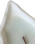6" Light Blue Sea Salt And Orchid Scented Soy Wax Candle In White Resin Novelty Holder