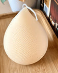 5" Peach Unscented Dimensional Teardrop Candle Novelty Novelty
