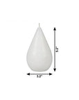 5" Ivory Ocean Breeze Scented Dimensional Teardrop Candle Novelty Novelty
