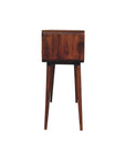51" Chestnut Solid Wood Console Table With Three Shelves And Three Drawers