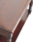 34" Brown Solid Wood Console Table With Shelf And Drawer