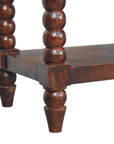 35" Tan And Dark Brown Genuine Leather And Solid Wood Upholstered Storage Bench With Drawers And Shelves