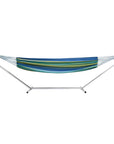 Blue Green And Yellow Striped Single Spreader Bar Hammock