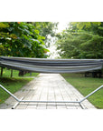 Gray Striped Single Spreader Bar Hammock