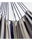 Gray Striped Single Spreader Bar Hammock