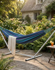 Blue And Purple Striped Single Spreader Bar Hammock