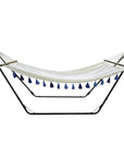 Ivory Single Spreader Bar Hammock With Tassels
