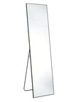 67" Black Aluminum Freestanding And Wall Mounted Framed Full Length Mirror