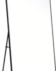 67" Black Aluminum Freestanding And Wall Mounted Framed Full Length Mirror