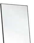 67" Black Aluminum Freestanding And Wall Mounted Framed Full Length Mirror