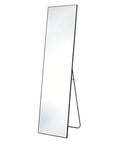 67" Black Aluminum Freestanding And Wall Mounted Framed Full Length Mirror