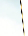 67" Black Aluminum Freestanding And Wall Mounted Framed Full Length Mirror