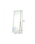 67" Black Aluminum Freestanding And Wall Mounted Framed Full Length Mirror