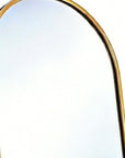 66" Black Aluminum Arch Freestanding And Wall Mounted Framed Full Length Mirror