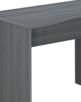 51" Gray Wood Pedestal Computer Desk With Three Drawers