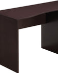 51" Dark Brown Wood Pedestal Computer Desk With Three Drawers
