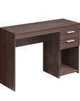 48" Espresso Wood Pedestal Computer Desk With Two Drawers