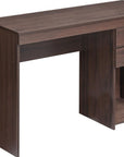 48" Espresso Wood Pedestal Computer Desk With Two Drawers