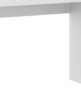 58" White Wood Pedestal Writing Desk With Two Drawers