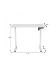 Adjustable White Wood and Steel Standing Desk